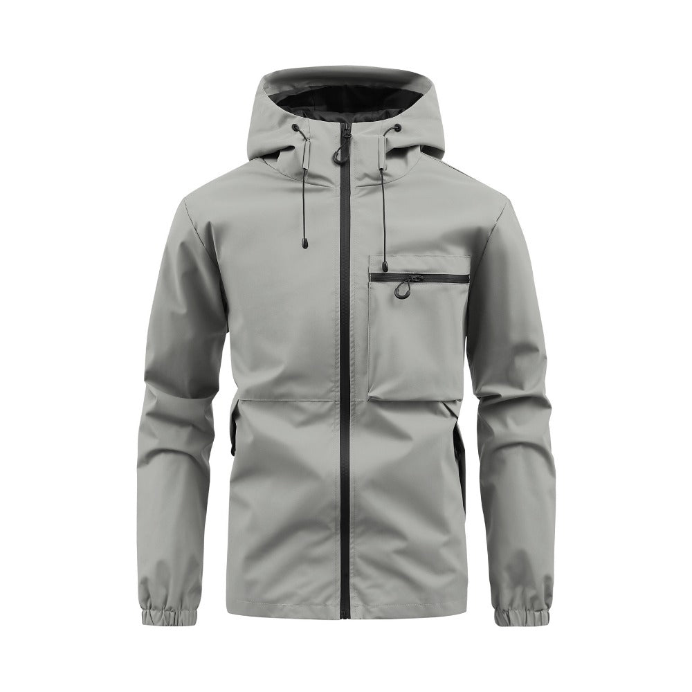 New Men's Multi-Pocket Workwear Hooded Outdoor Jacket