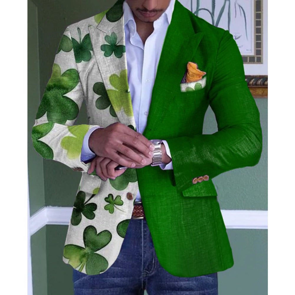 SingleBreasted TwoButton Checkered Blazer  Men's Slim Fit Casual Suit