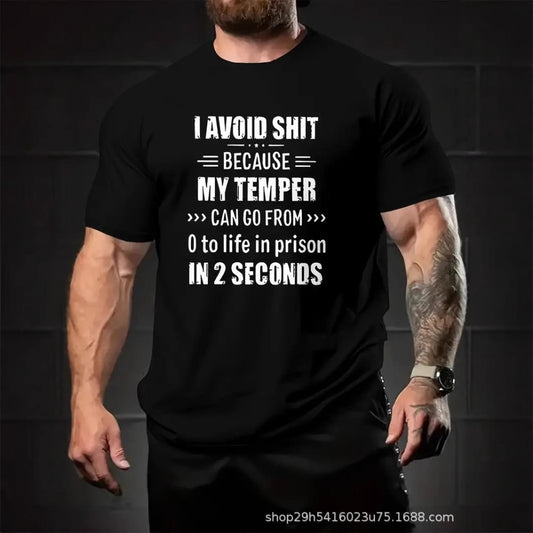 Mesh Short-Sleeve 3D Digital Printed Letter Graphic Men's Summer Tee
