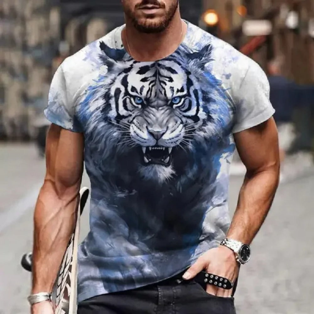 Men's Tiger Graphic Sleeveless T-Shirt – Summer Comfort Fit