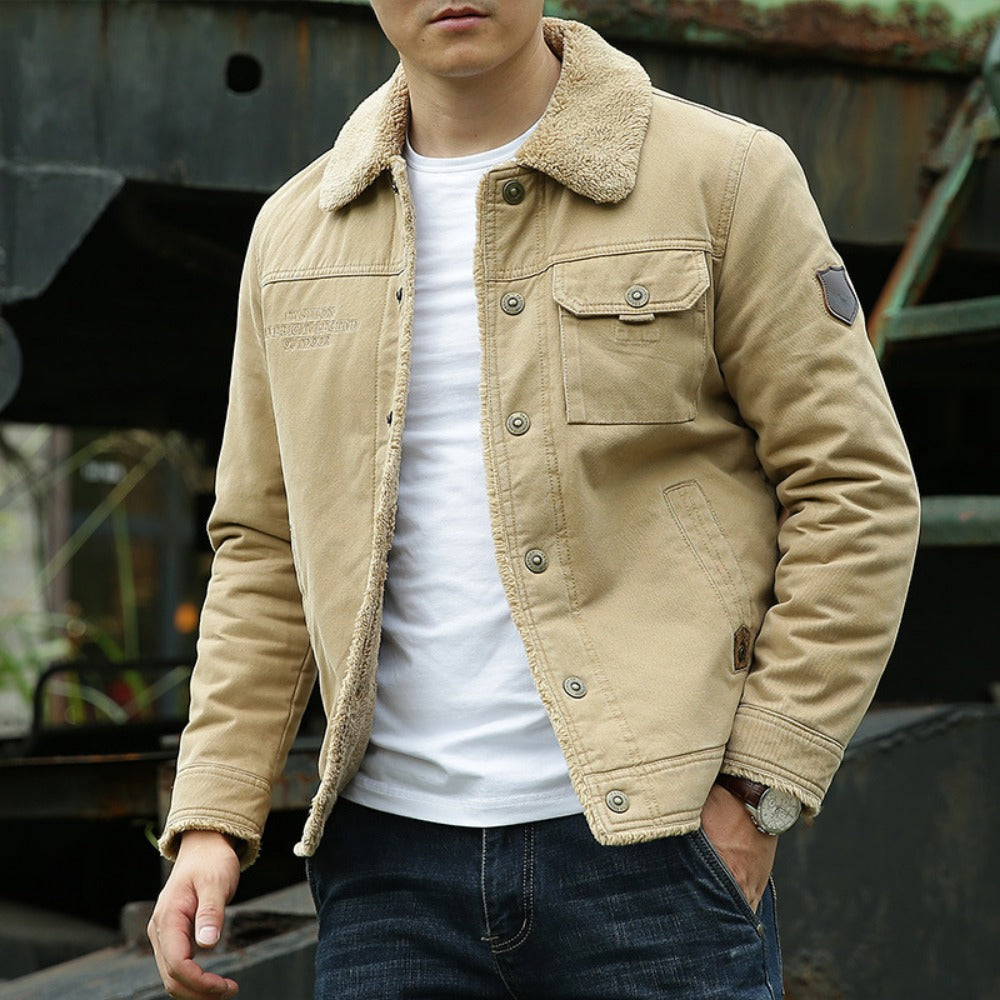 Men's Thick Cotton Padded Jacket Loose Oversized Winter Coat