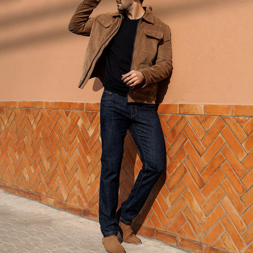 New Retro Corduroy Lapel Men's Jacket