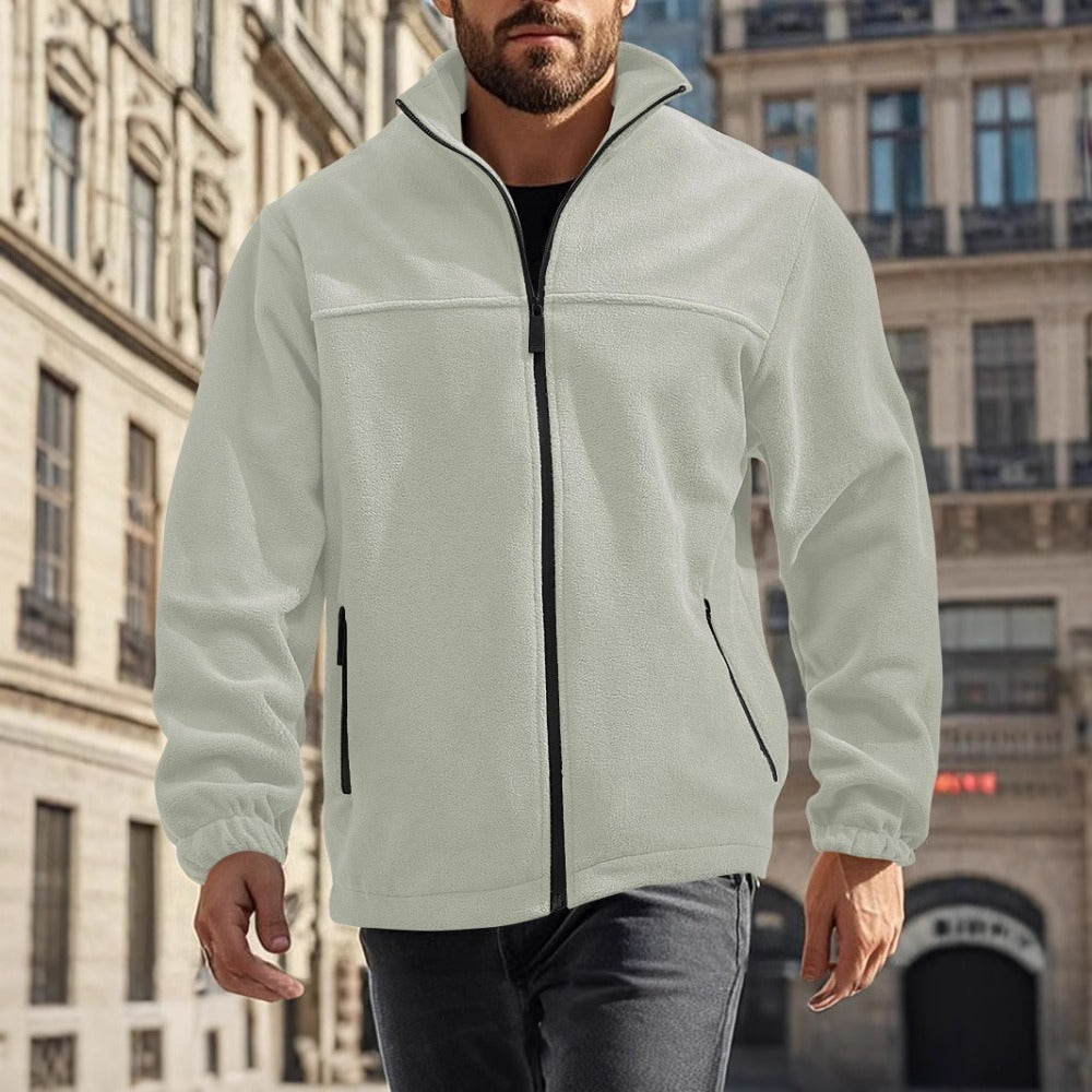 New Men's Polar Fleece Stand Collar Outdoor Jacket
