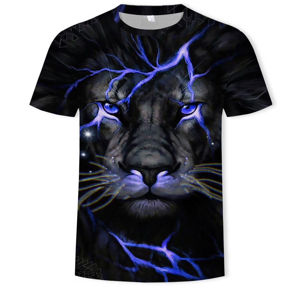 Summer Bestselling 3D Digital Print Skeleton Men's Round-Neck Tee