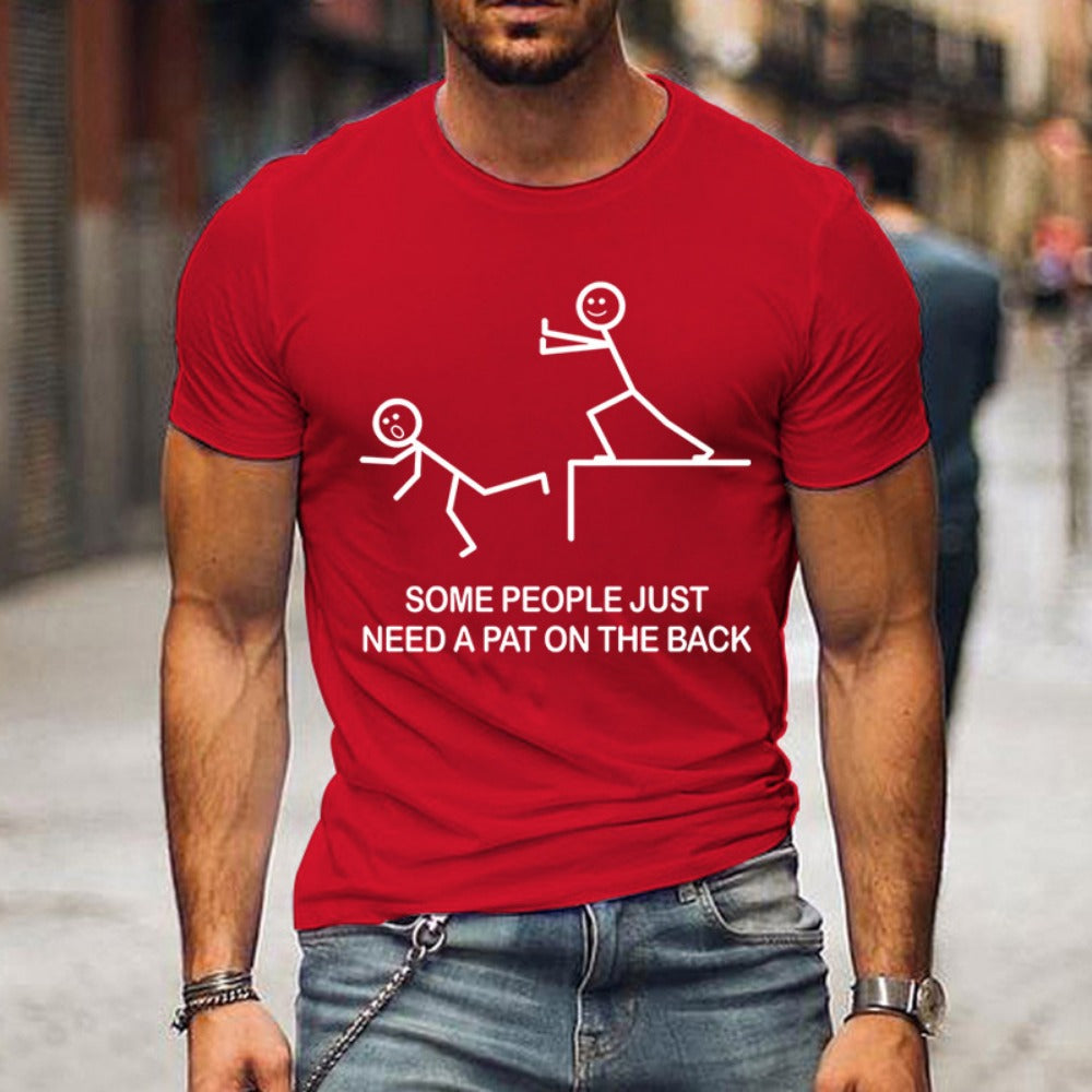 Men's 3D Digital Print Round-Neck Short-Sleeve Specialty Tee