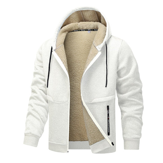 Thick Loose Sherpa Hoodie Work Jacket for Laborers