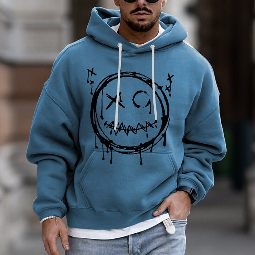 Cartoon 3D Print Men's Winter Hoodie Casual Streetwear