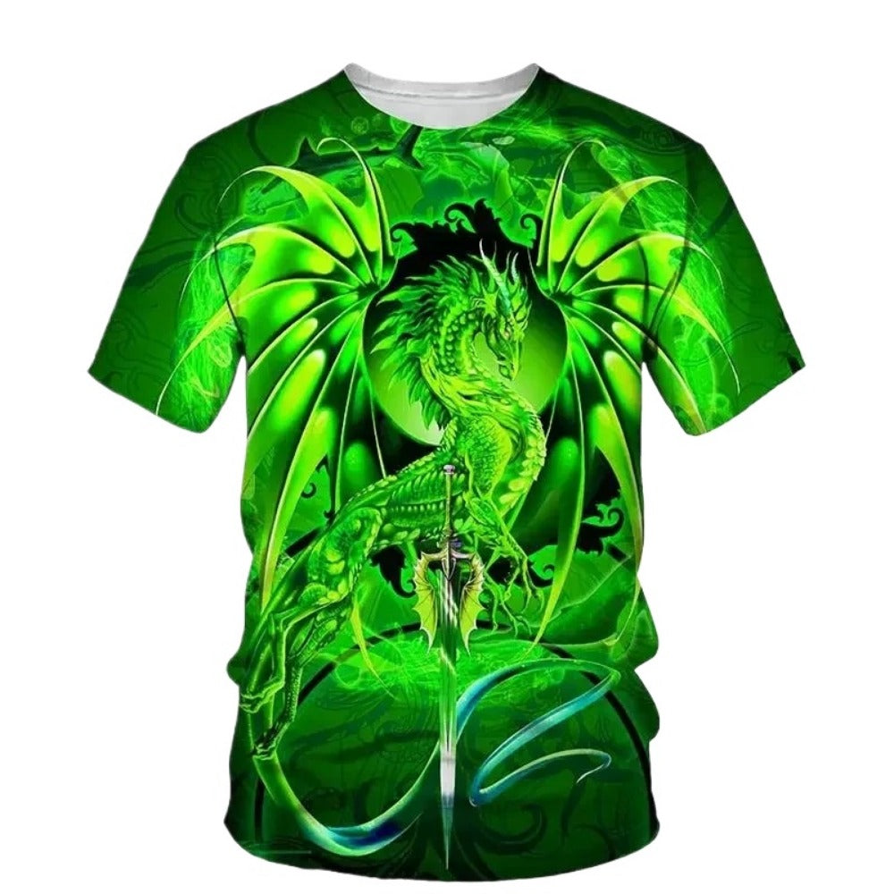 3D Tribal Print Men's Loose Short-Sleeve Tee