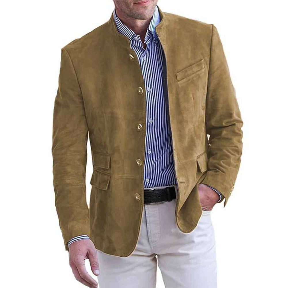 Heavy Industry Vintage Suede Work Jacket Men's Retro American Casual Suit Jacket