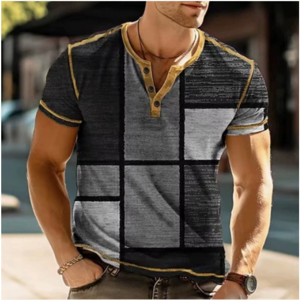 Summer New Men's Versatile Round-Neck Short-Sleeve Casual Tee