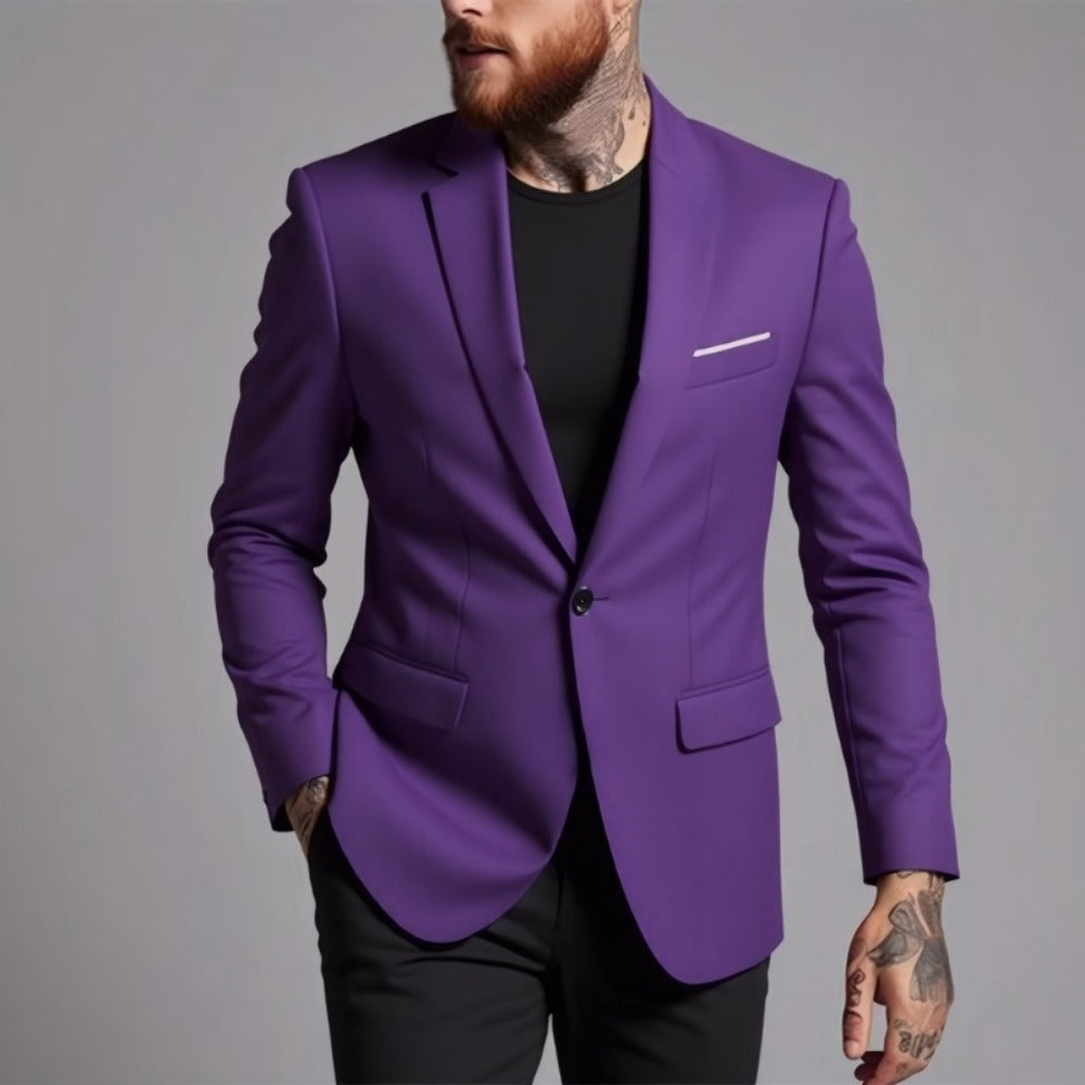 Plus Size Men's Business Casual Fashion Slim Fit Youth Blazer