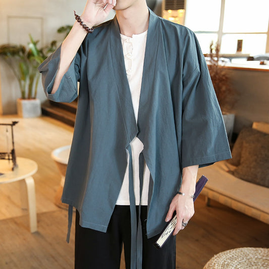 Open-Front Robe Coat