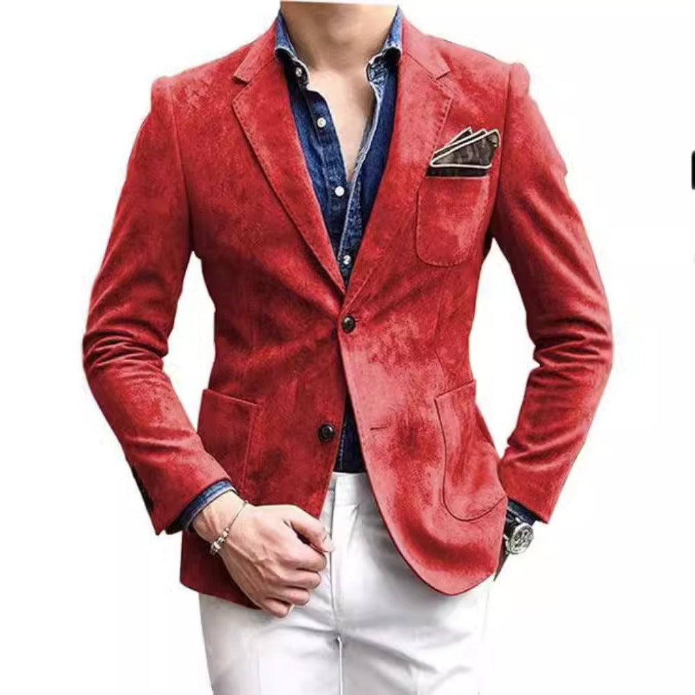 New Casual Men's Suit  Fashion Plus Size JapaneseKorean Formalwear
