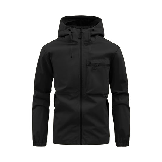 New Men's Multi-Pocket Workwear Hooded Outdoor Jacket