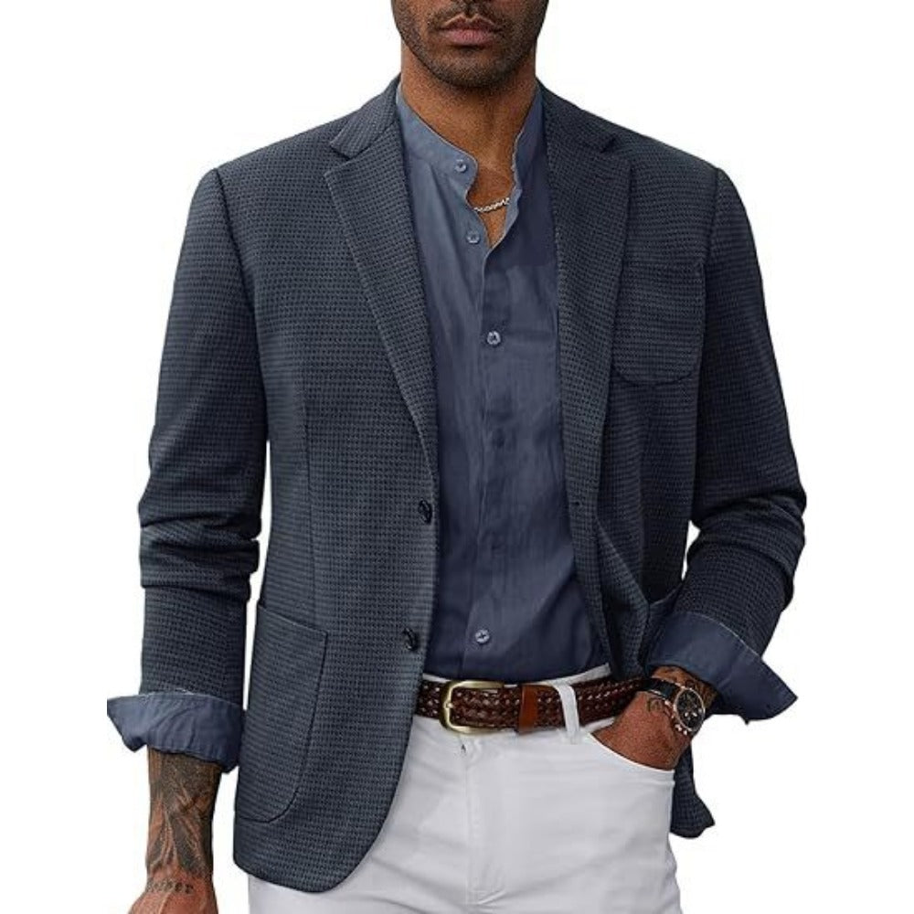Men's Casual Sport Blazer  SingleBreasted TwoButton Business Jacket