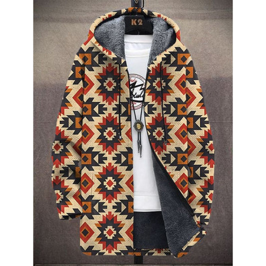 New Digital Print Fleece-Lined Men's Jacket