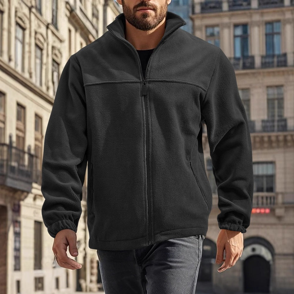New Men's Polar Fleece Stand Collar Outdoor Jacket