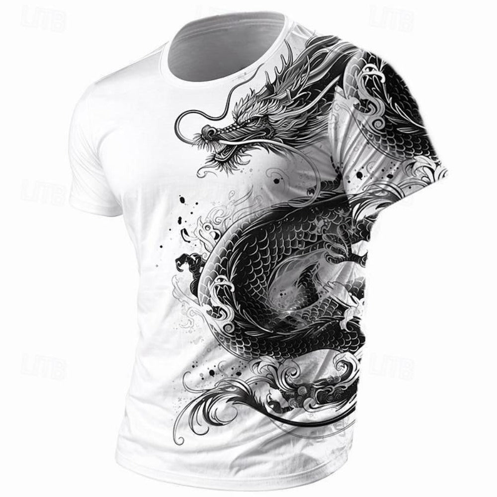 3D National Flag Digital Print All-Purpose Short-Sleeve Tee