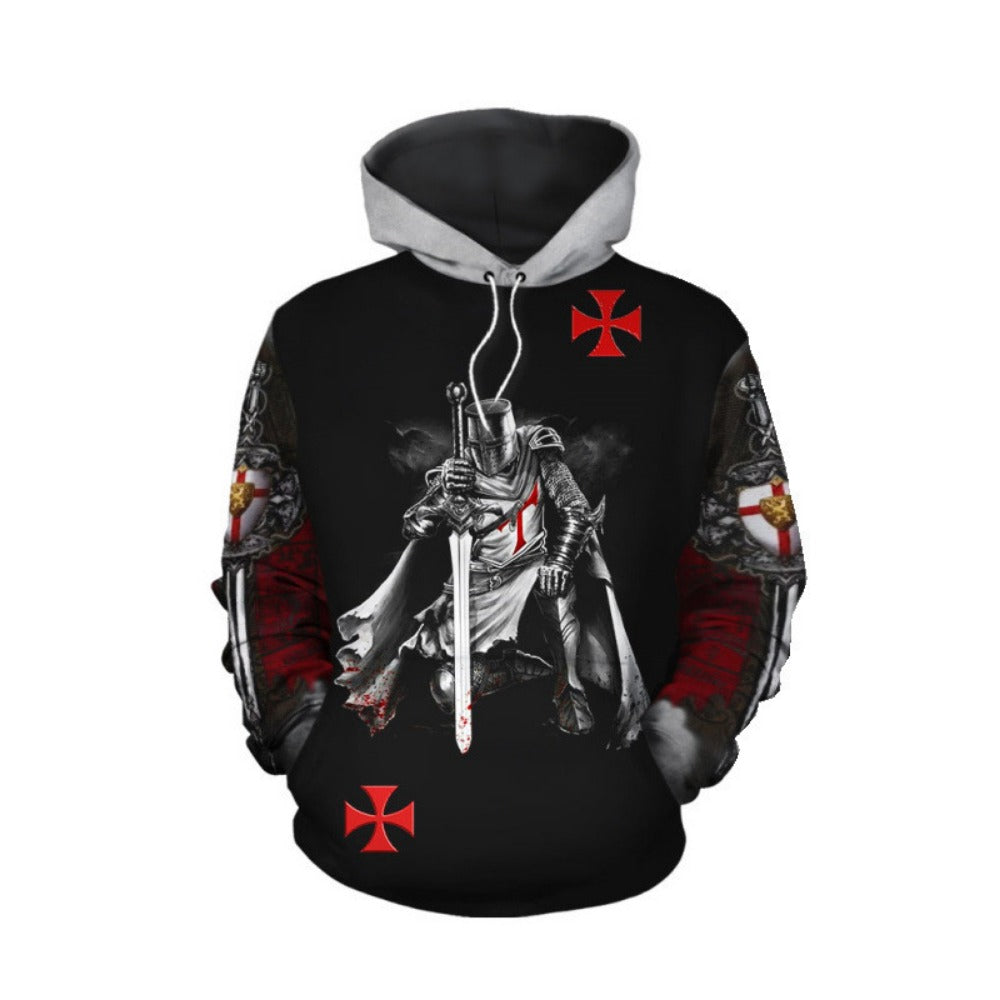 Templar Knight 3D Print Hoodie Cosplay Anime Wear