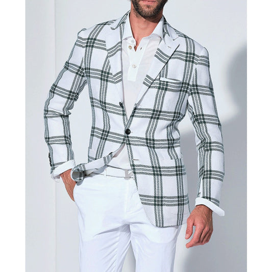 SingleBreasted TwoButton Large Pocket Blazer  Men's Casual Suit