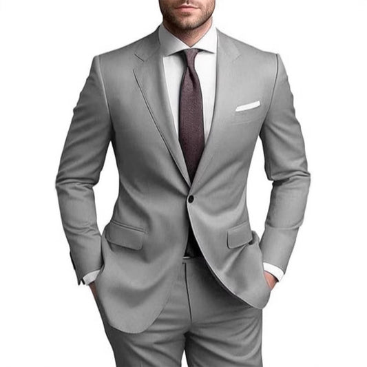 Men's Casual Suit Set  BanquetWeddingFormal Business TwoPiece