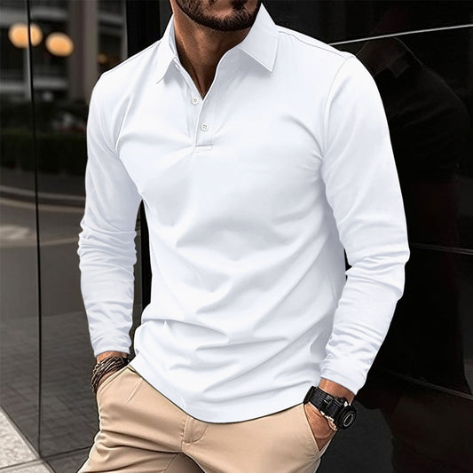 Ins Spring Autumn Polo Shirt Men's Long Sleeve Sport Polo Shirt