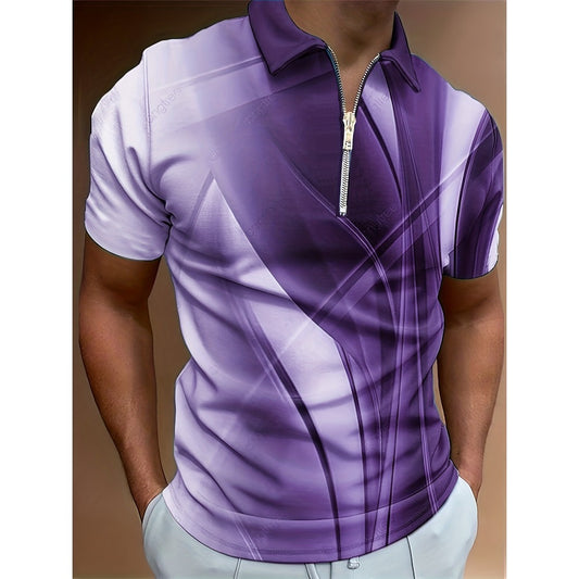 3D Print Trendy Short Sleeve Polo Shirt