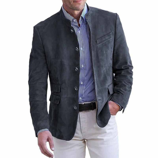 Heavy Industry Vintage Suede Work Jacket Men's Retro American Casual Suit Jacket
