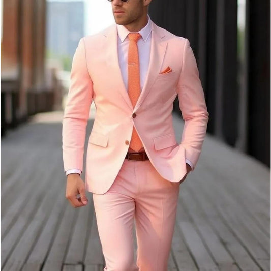 BanquetBusiness Men's Slim Fit Suit Set  PartyDance Tuxedo