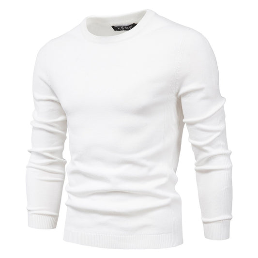Muti-Color 2025 Fall & Winter Men’s Thick Sweater - Slim Fit Crew Neck Knit Pullover with High Elasticity