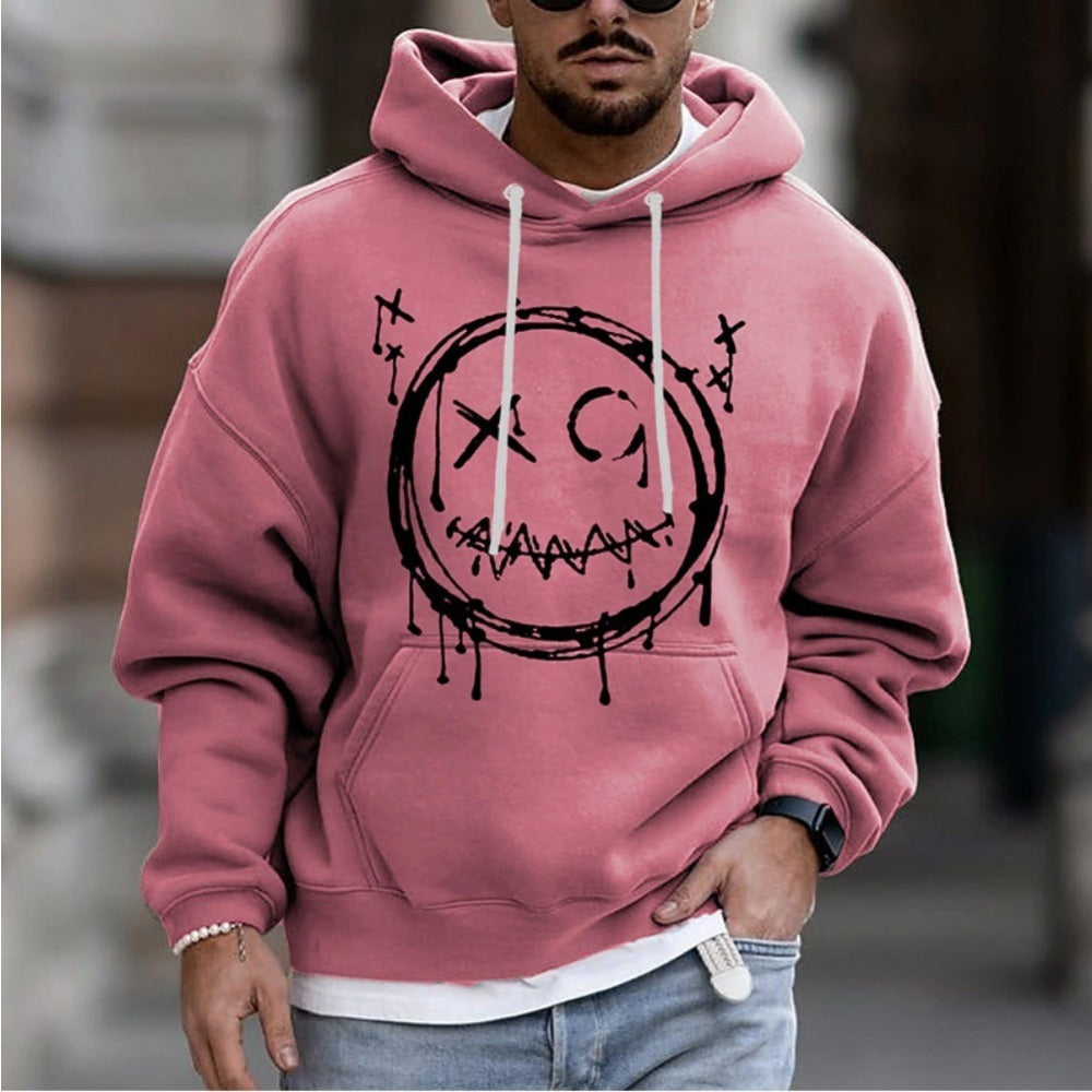 Cartoon 3D Print Men's Winter Hoodie Casual Streetwear