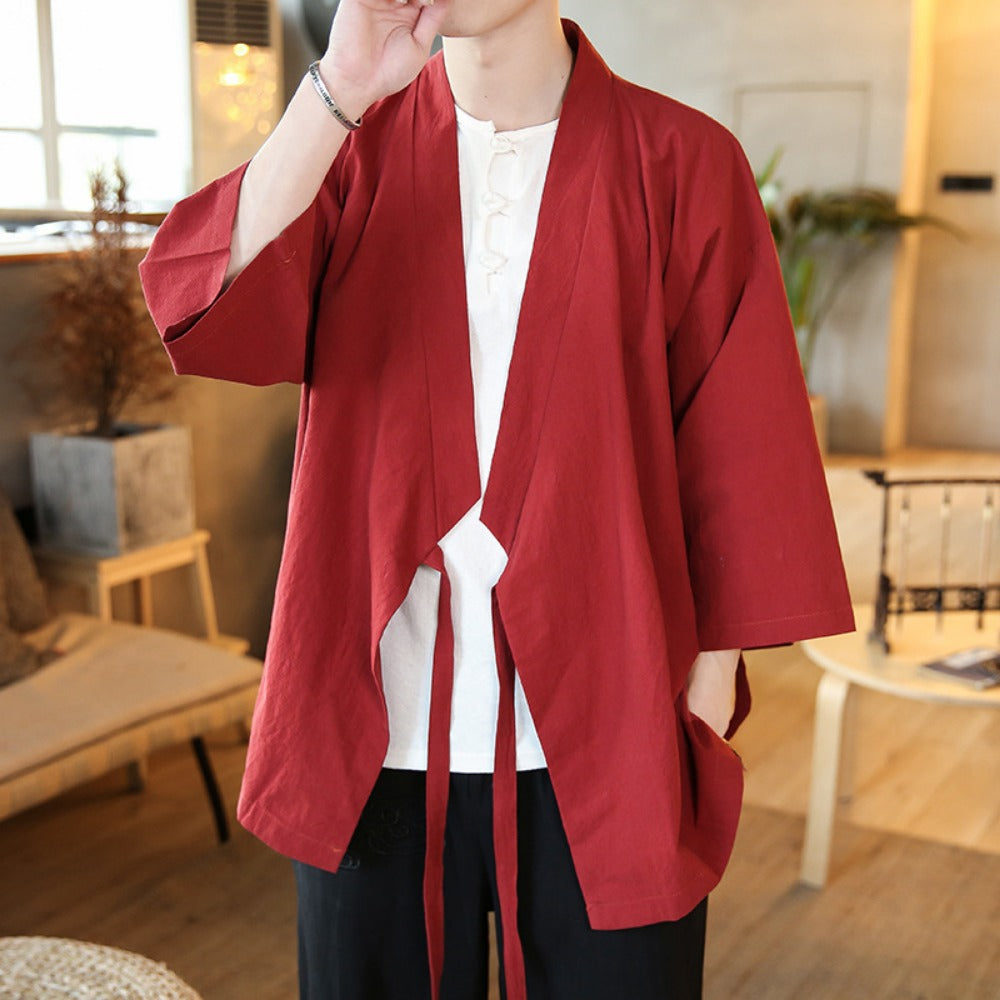 Open-Front Robe Coat
