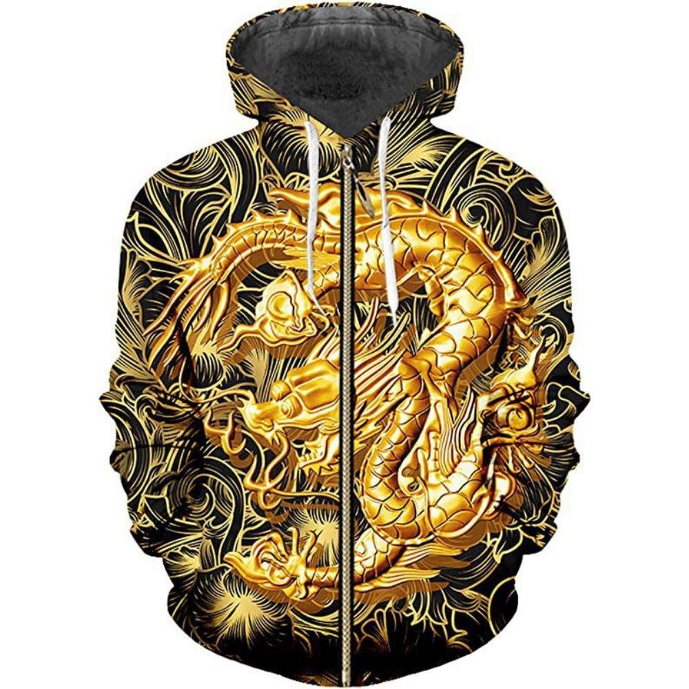 Anime Zip-Up Hoodie 3D Print Couple's Baseball Jacket