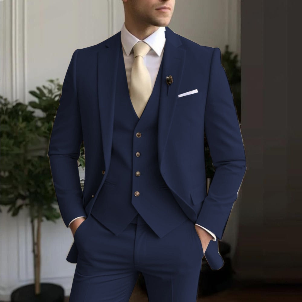 Men's BusinessBanquetWedding Premium Groom Suit Set