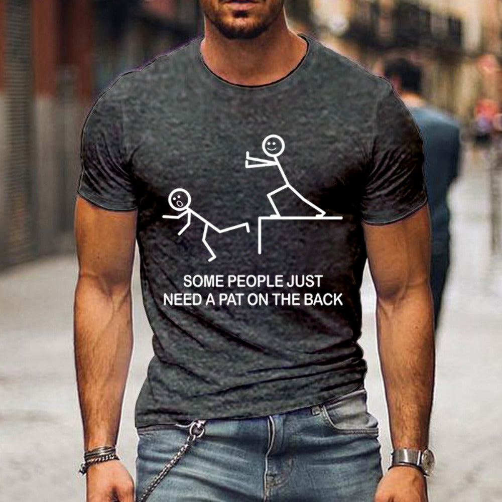 Men's 3D Digital Print Round-Neck Short-Sleeve Specialty Tee