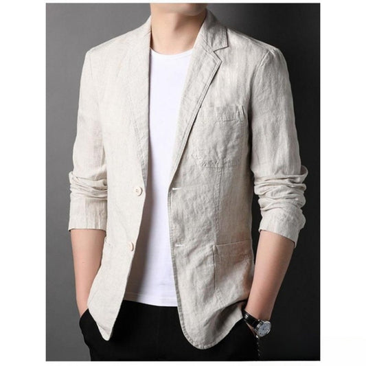 Linen Casual Blazer  Men's SpringSummer Thin Breathable ItalianStyle Jacket