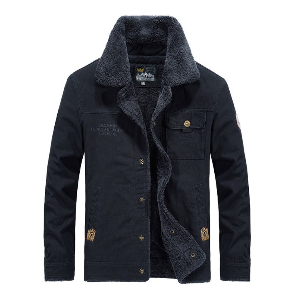 New Men's Fleece-Lined Thick Oversized Winter Jacket