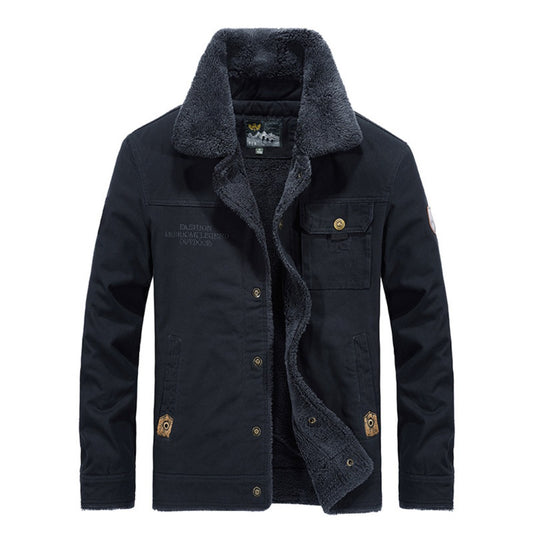 New Men's Fleece-Lined Thick Oversized Winter Jacket