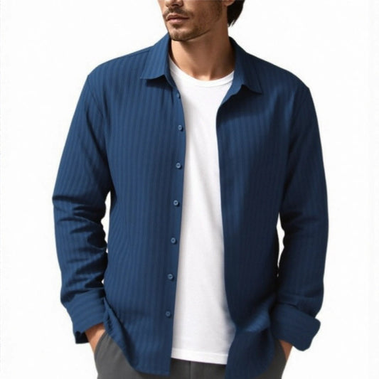 Men's Long Sleeve Shirt Formal Business Casual Non-Iron Shirt Spring/Autumn Solid Color