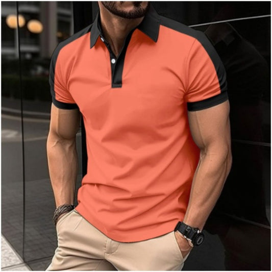 New Independent Site Men's Wear Turn-Down Collar Fashion Digital Print Men's Casual Short Sleeve Polo Shirt