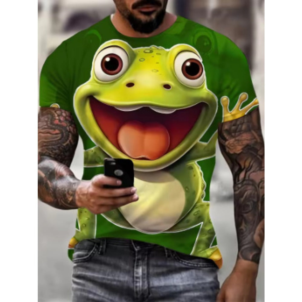Round Neck Washable Fun Graphic Summer T-Shirt