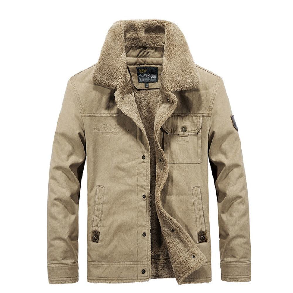 New Men's Fleece-Lined Thick Oversized Winter Jacket