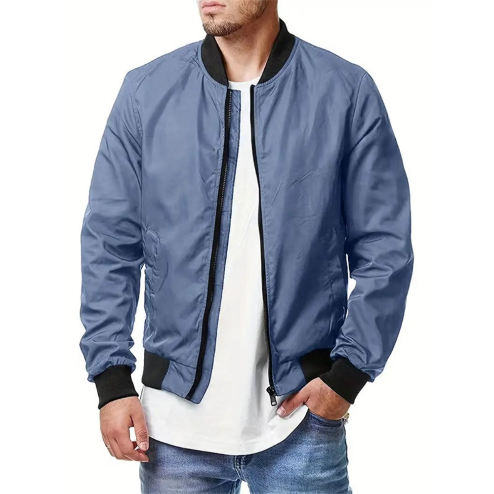New Men's Pilot Jacket Trendy Oversized Zip-Up Coat