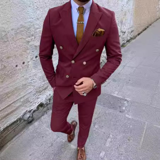 Men's Business Suit Set  WeddingGroomBanquet TwoPiece