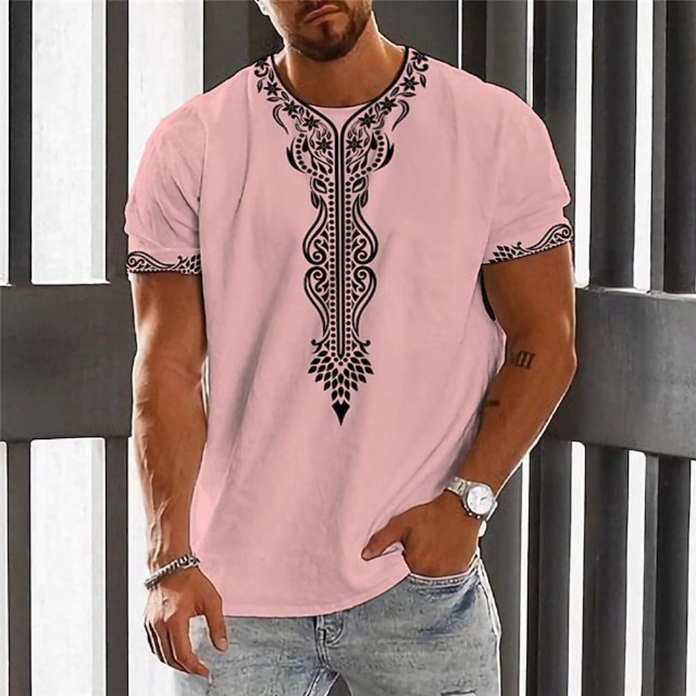 Savior Cross Warrior 3D Print Men's Breathable Round-Neck Tee