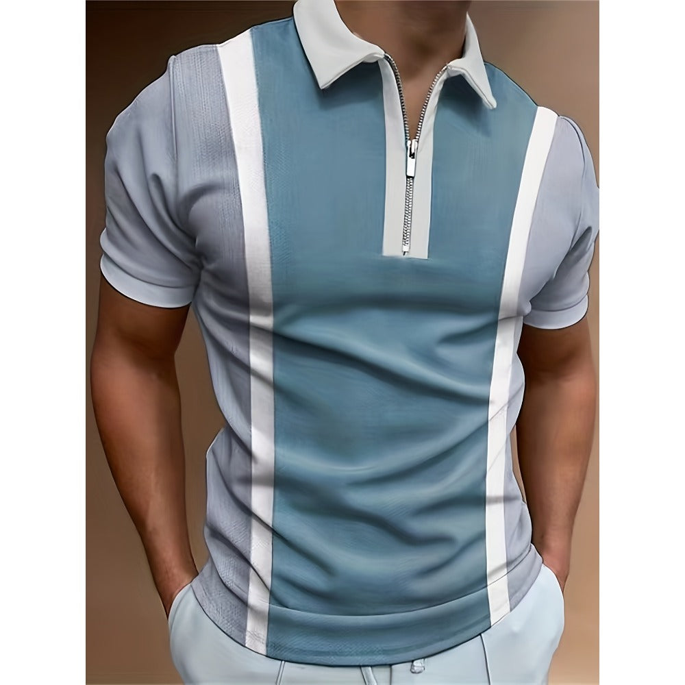3D Print Men's Short Sleeve Polo Shirt