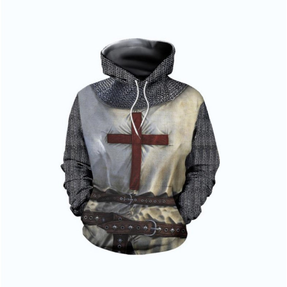 Templar Knight 3D Print Hoodie Cosplay Anime Wear