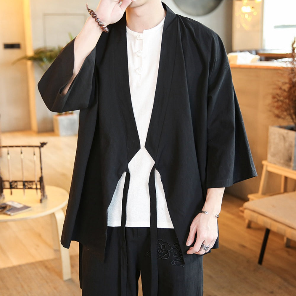 Open-Front Robe Coat