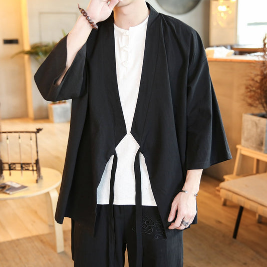 Open-Front Robe Coat