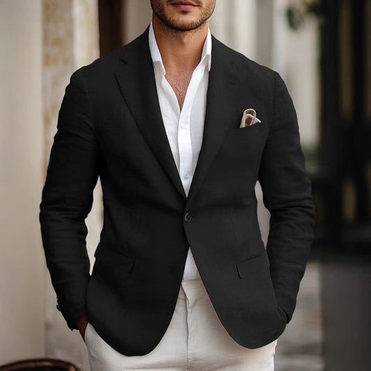New Slim Fit TwoPiece Men's Suit  SingleButton Casual Blazer